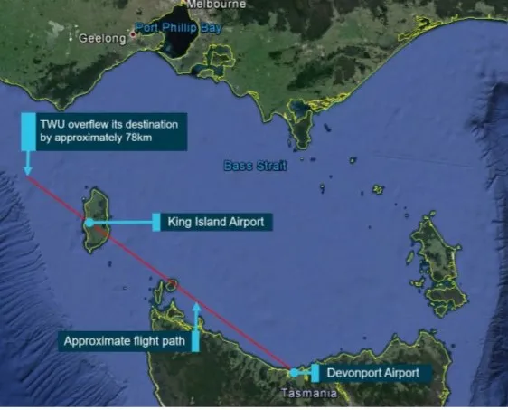 Sleeping pilot flew 78kms past airport